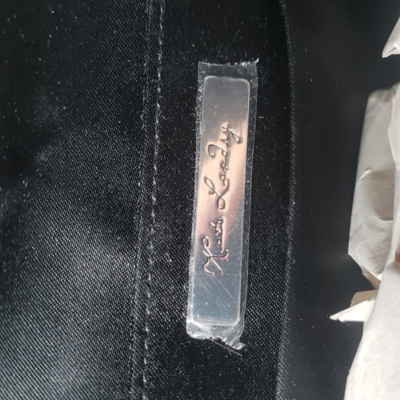 Little Black Purse KATE LANDRY Beaded Evening Clutch Crossbody Rope Strap - Picture 5 of 9